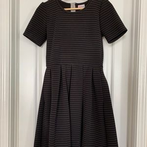 LulaRoe Amelia black striped dress